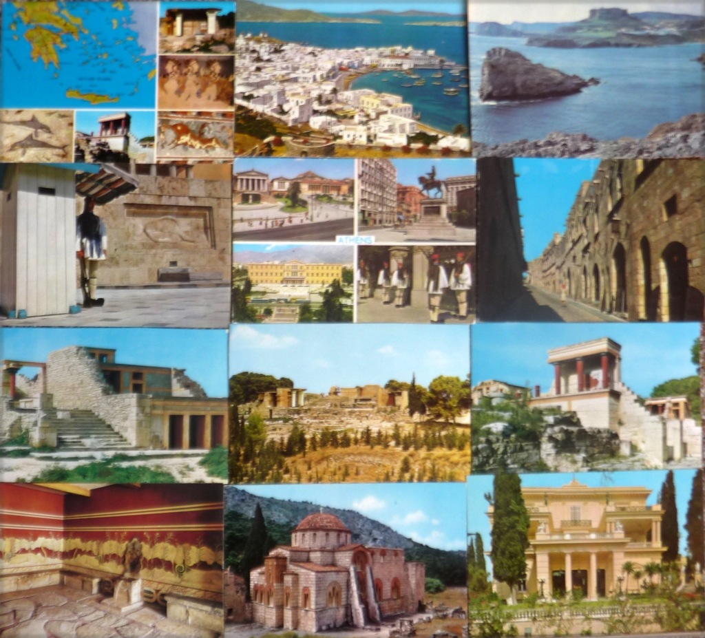 Grecja - 24 widokówki - pocztówki zestaw 8