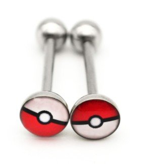 kolczyk do języka stalowy POKEMON anime 1.6/16/5mm