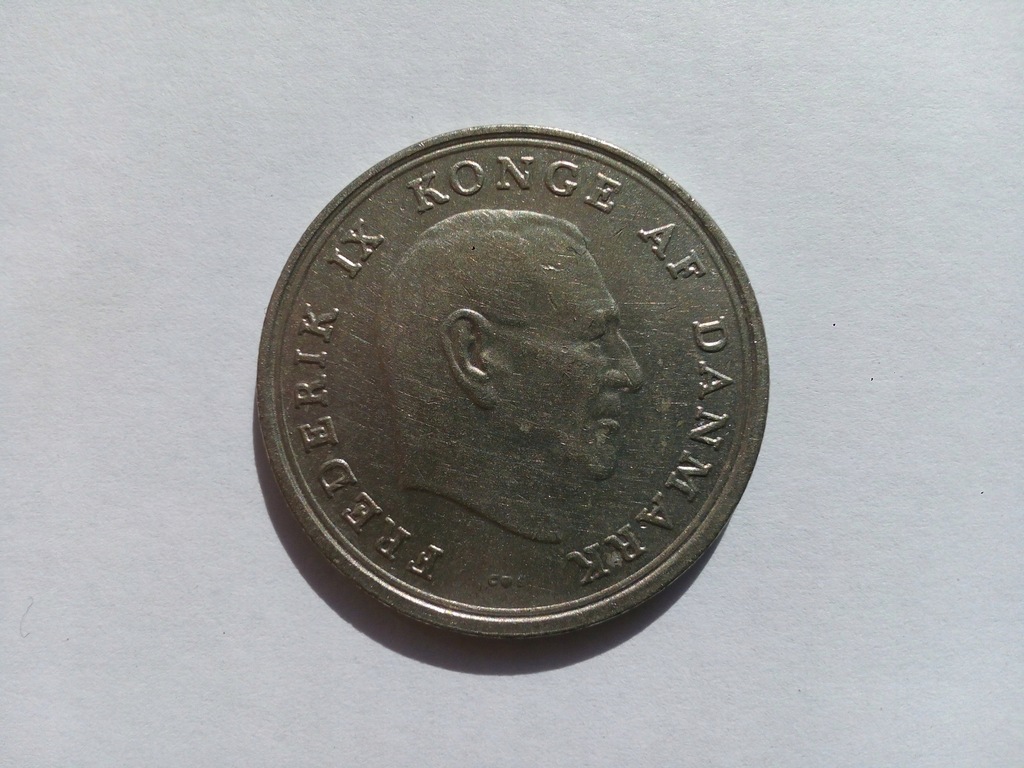 moneta 1 korona duńska 1967 król Fryderyk IX DANIA