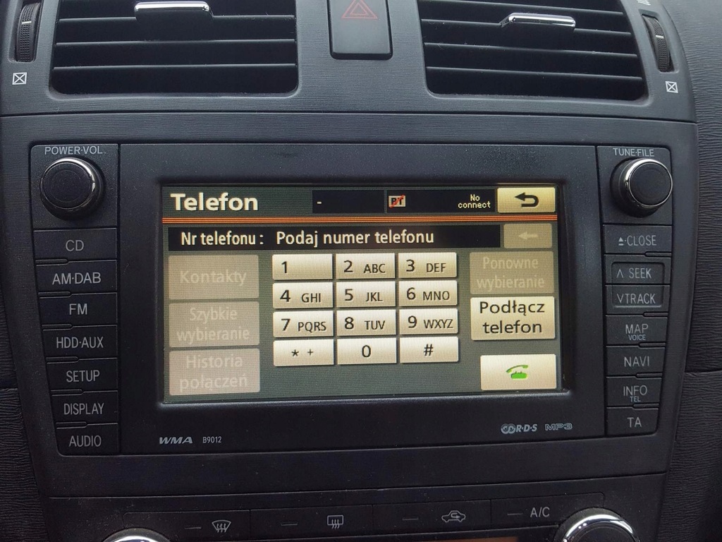 Radio nawigacja Toyota Avensis T27 B9012 0911