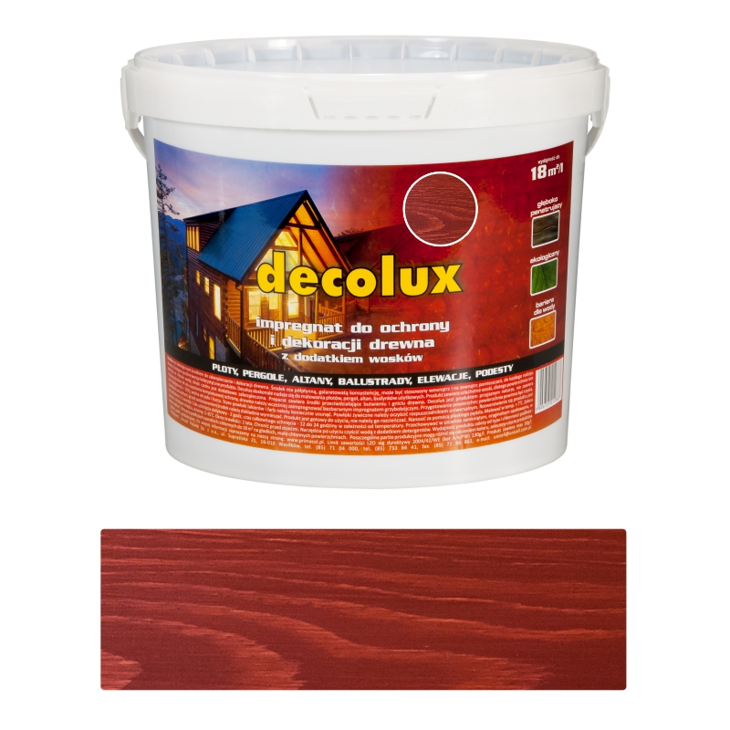 DECOLUX IMPREGNAT DO DREWNA WOSK 5L MAHOŃ