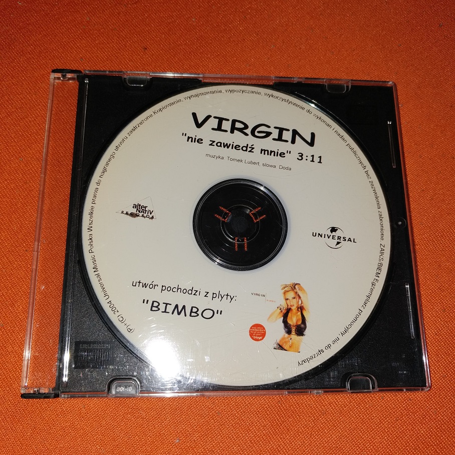 VIRGIN / DODA - NIE ZAWIEDŹ MNIE - 1 TRACK SINGIEL