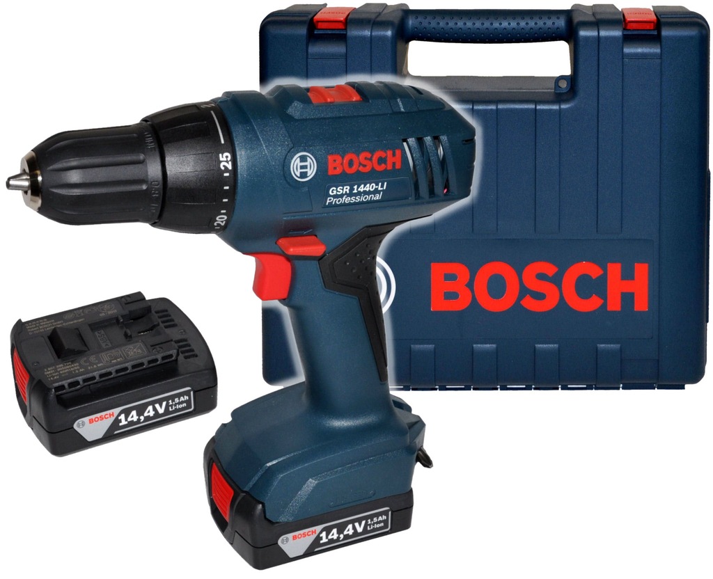 WKRĘTARKA GSR 1440-LI BOSCH 2x1,5Ah LiION WALIZKA