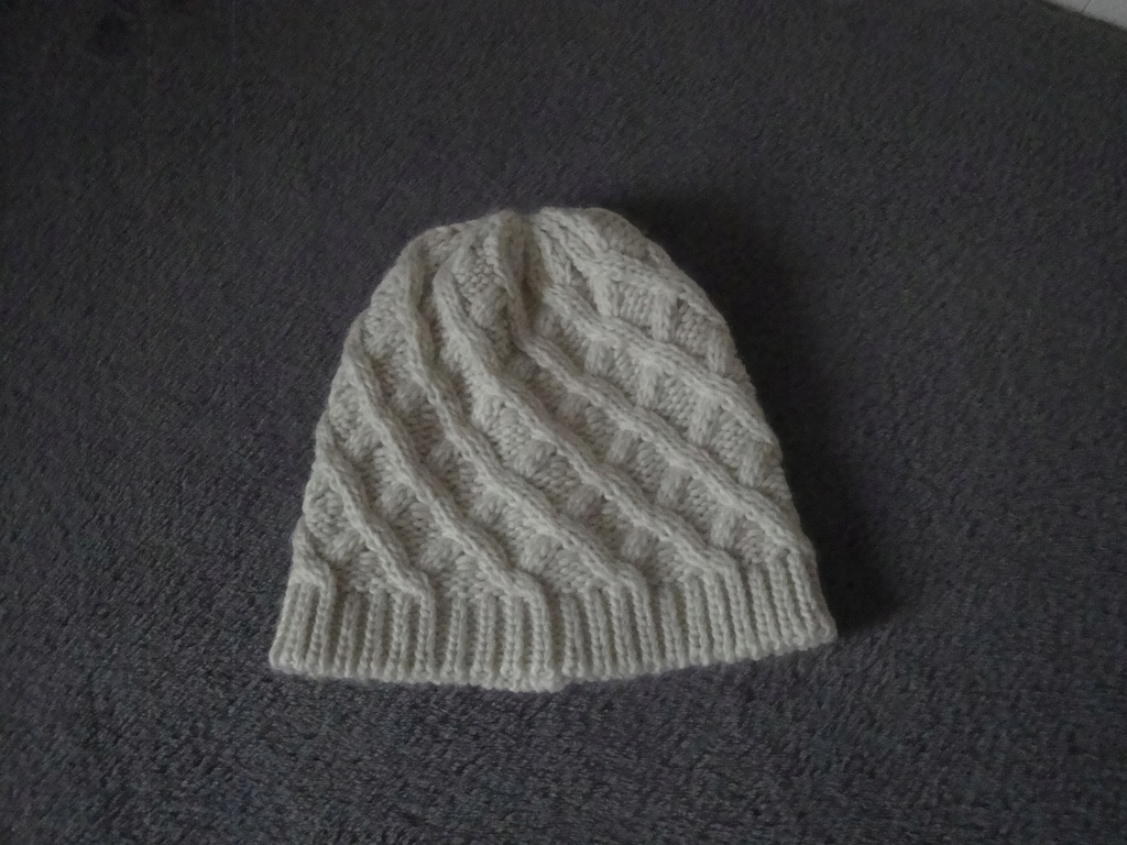 RESERVED ciepła damska czapka zimowa beżowa