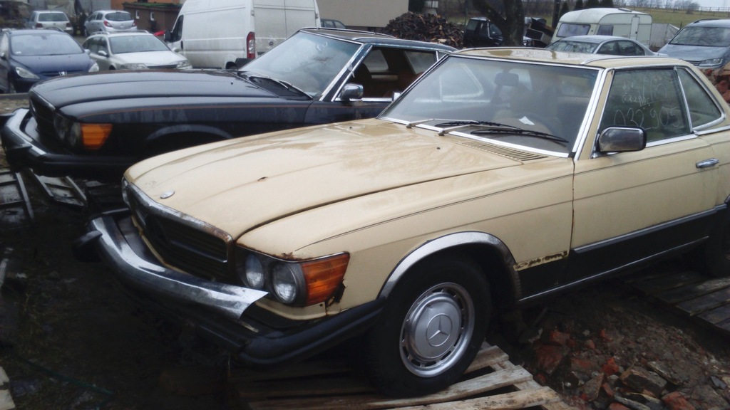 mercedes SL 450 w107 NA CZĘŚCI zderzaki
