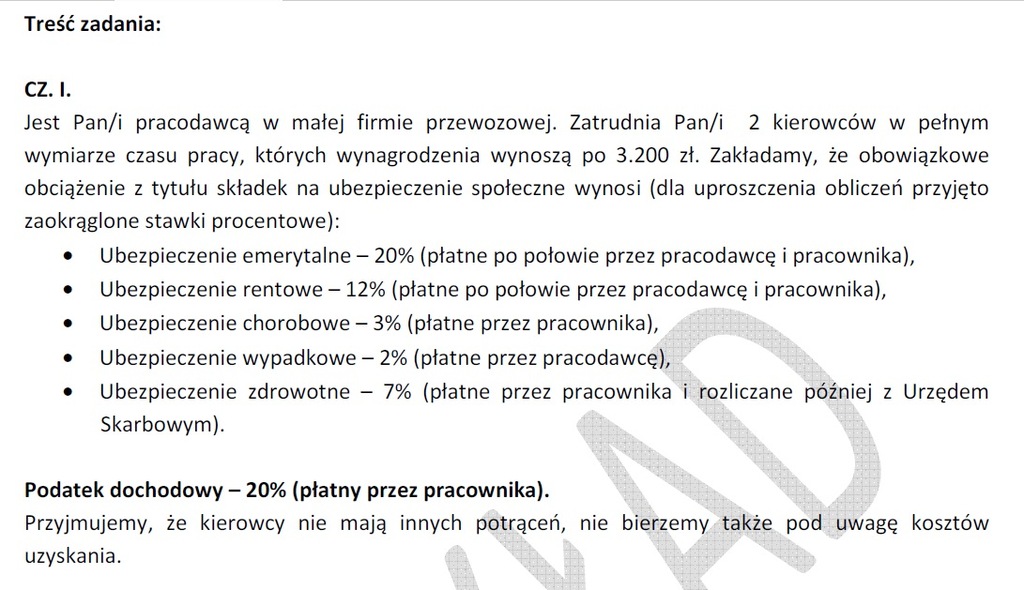 Certyfikat Kompetencji Zawodowych - TESTY, ZADANIA