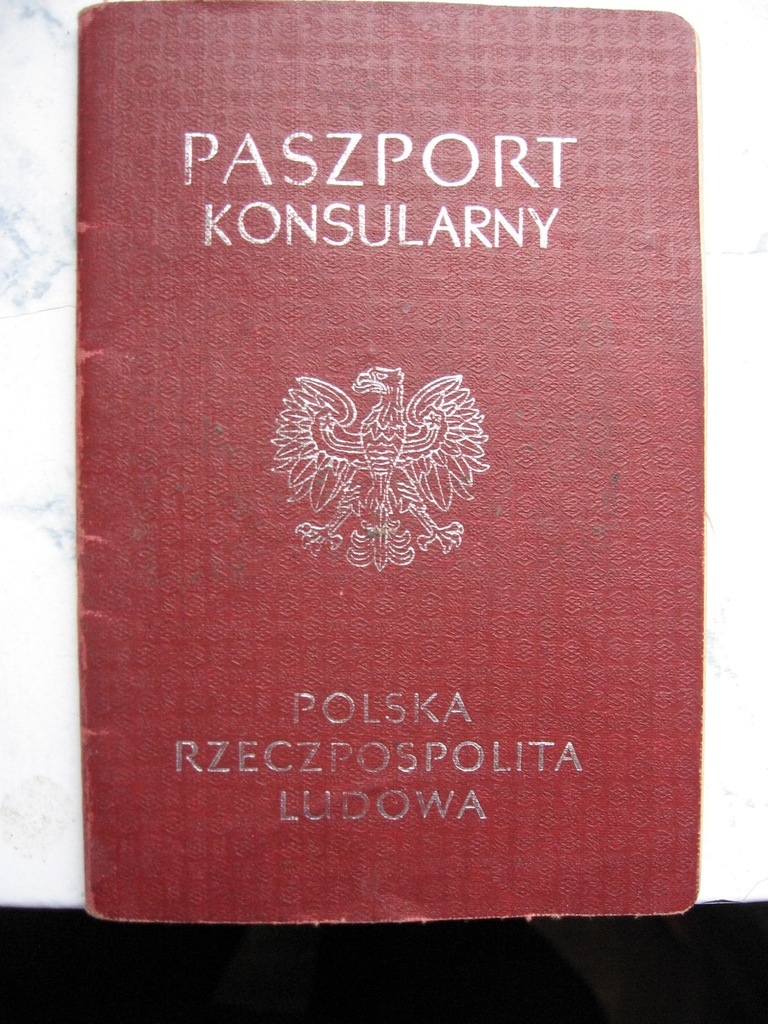 paszport konsularny PRL 1981 r Konsulat Londyn
