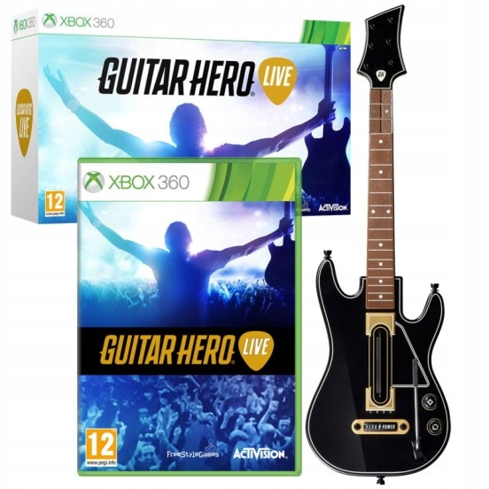 Guitar Hero + Gitara + Baterie X360 GRAJLANDIA_COM