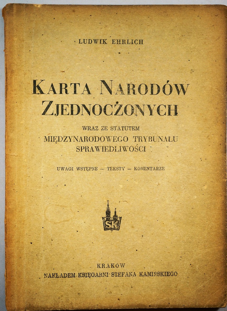 KARTA NARODÓW ZJEDNOCZONYCH LUDWIK EHRLICH 1946