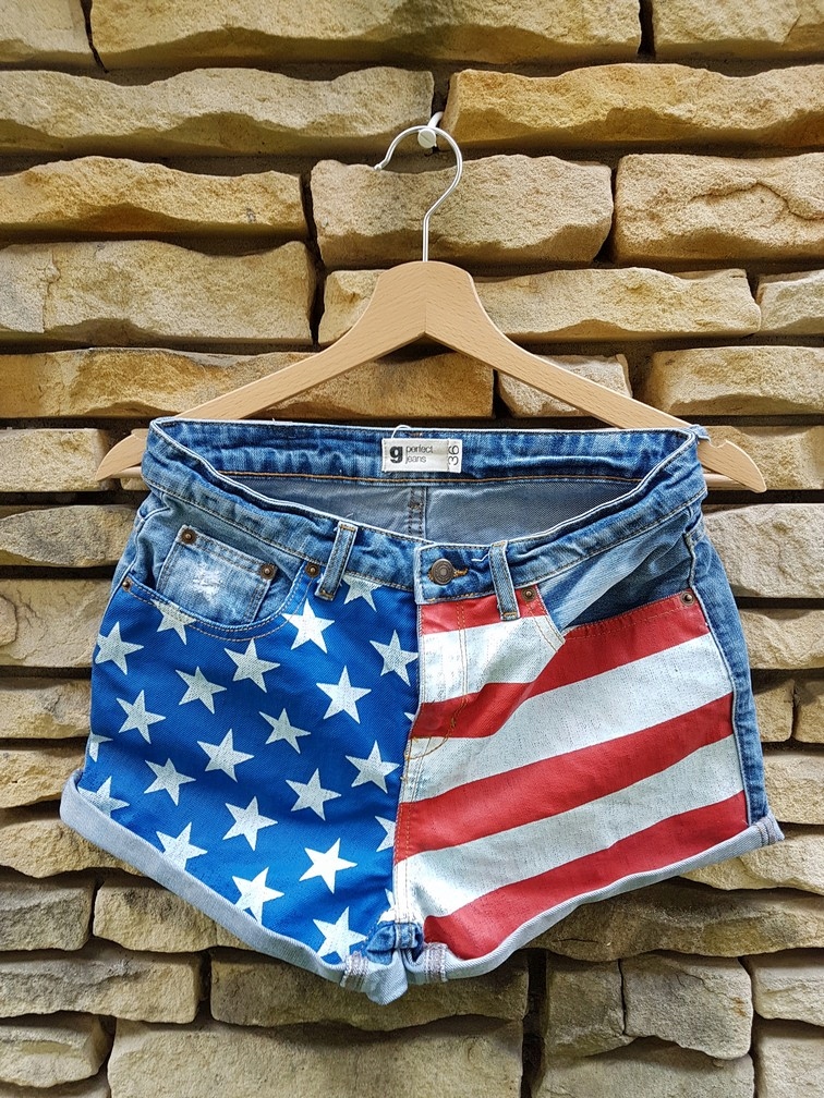 spodenki damskie Perfect Jeans flaga USA rozmiar 3