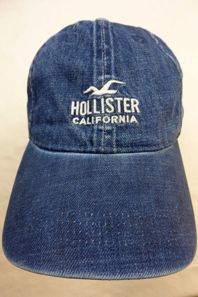 czapka bejsbolówka HOLLISTER jeansowa super