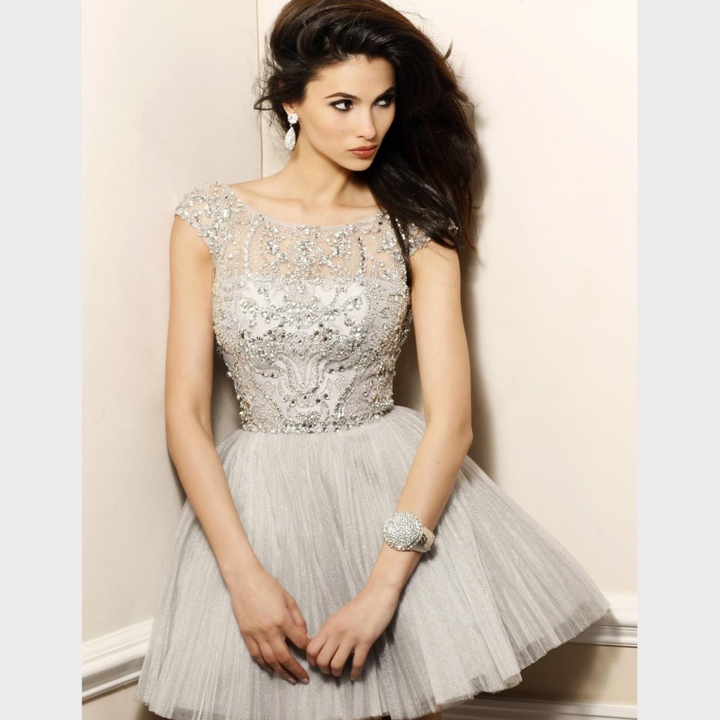 Sherri Hill plisowana gorset z kryształkami M