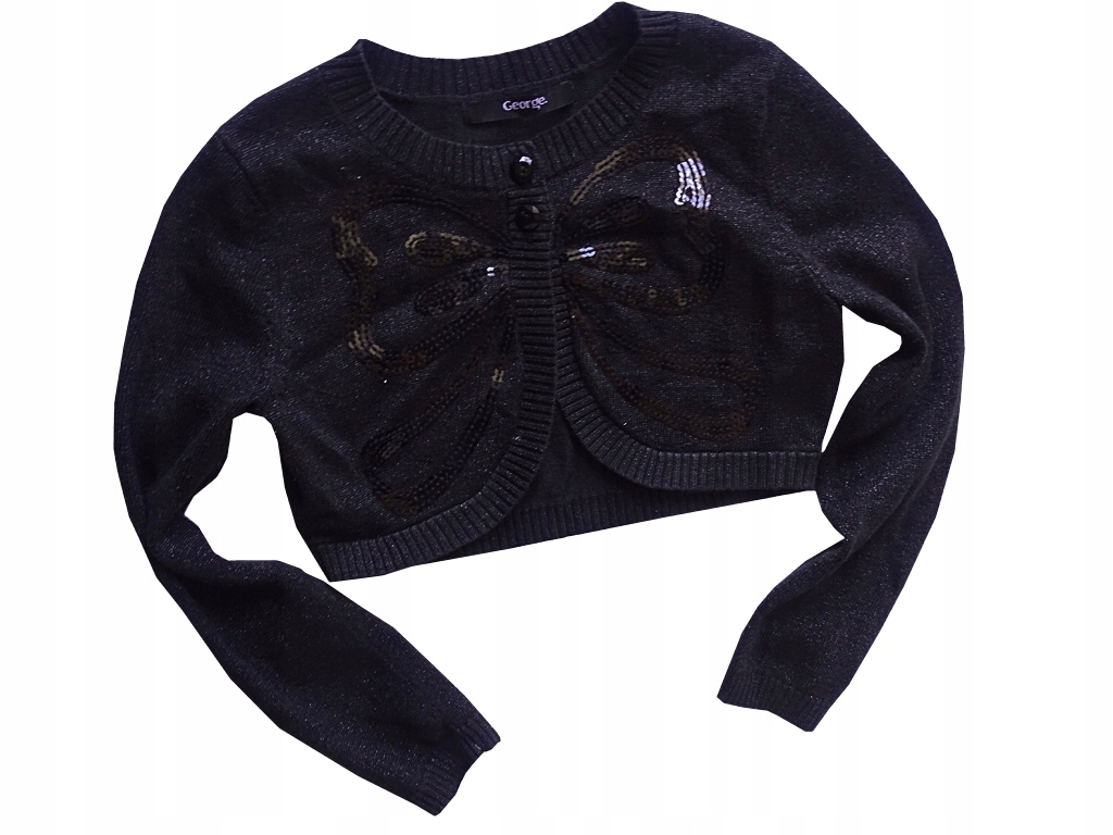 Bolerko sweterek, cekiny GEORGE 110-116 cm