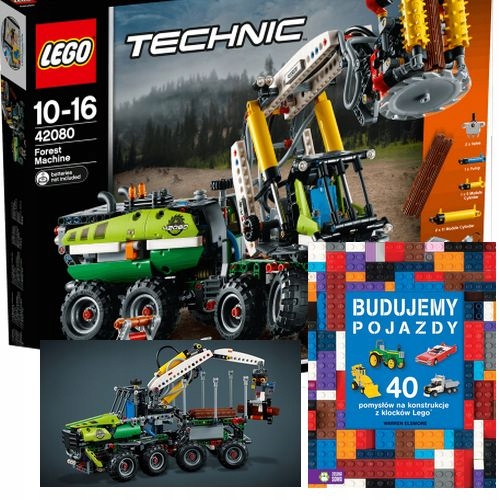 LEGO TECHNIC 42080 MASZYNA LEŚNA + BUDUJEMY LEGO