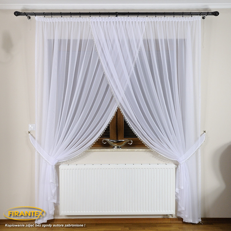 Firanka zakładana z kryształkami 500x230cm HIT