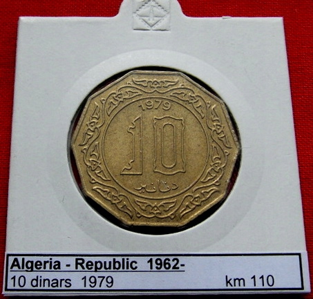 196. ALGIERIA 10 DINARÓW DINARS 1979. KM 110