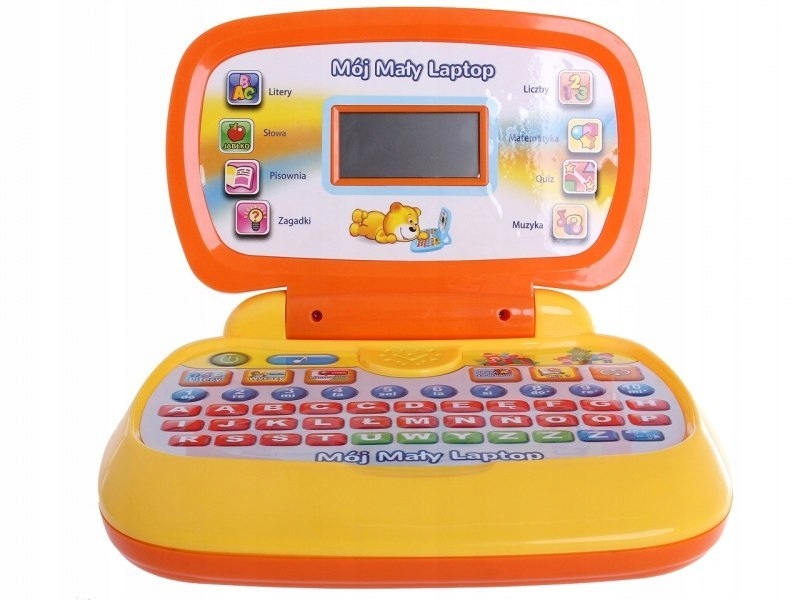 MÓJ MAŁY LAPTOP EDUKACYJNY 8 FUNKCJI ŻÓŁTY