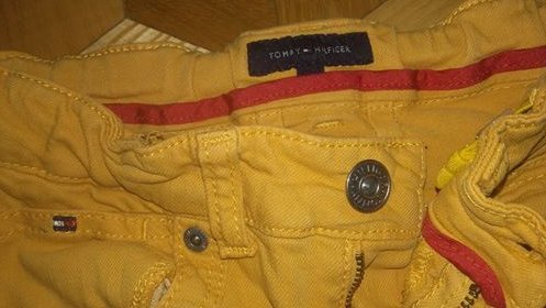 Żółte musztardowe rurki Tommy Hilfiger oryginał 8L