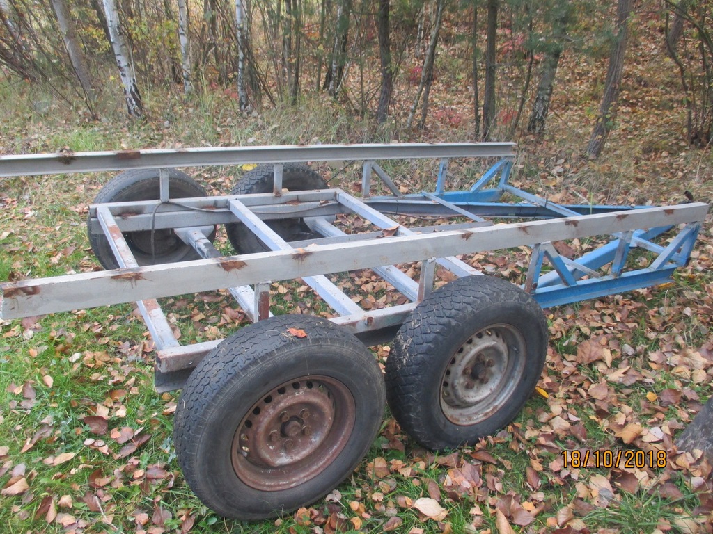 przyczepa dwuosiowa z hamulcem najazdowym 800zl