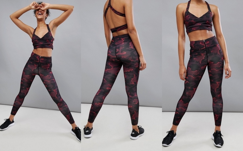 210A01713 BERSHKA LEGGINSY WZÓR MORO S