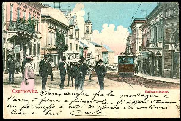 1906 CZERNIOWCE, MIESZKAŃCY NA RATHAUSSTRASSE, PIĘ