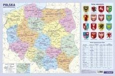 ADMINISTRACYJNA MAPA POLSKI. PODKŁADKA NA BIURKO