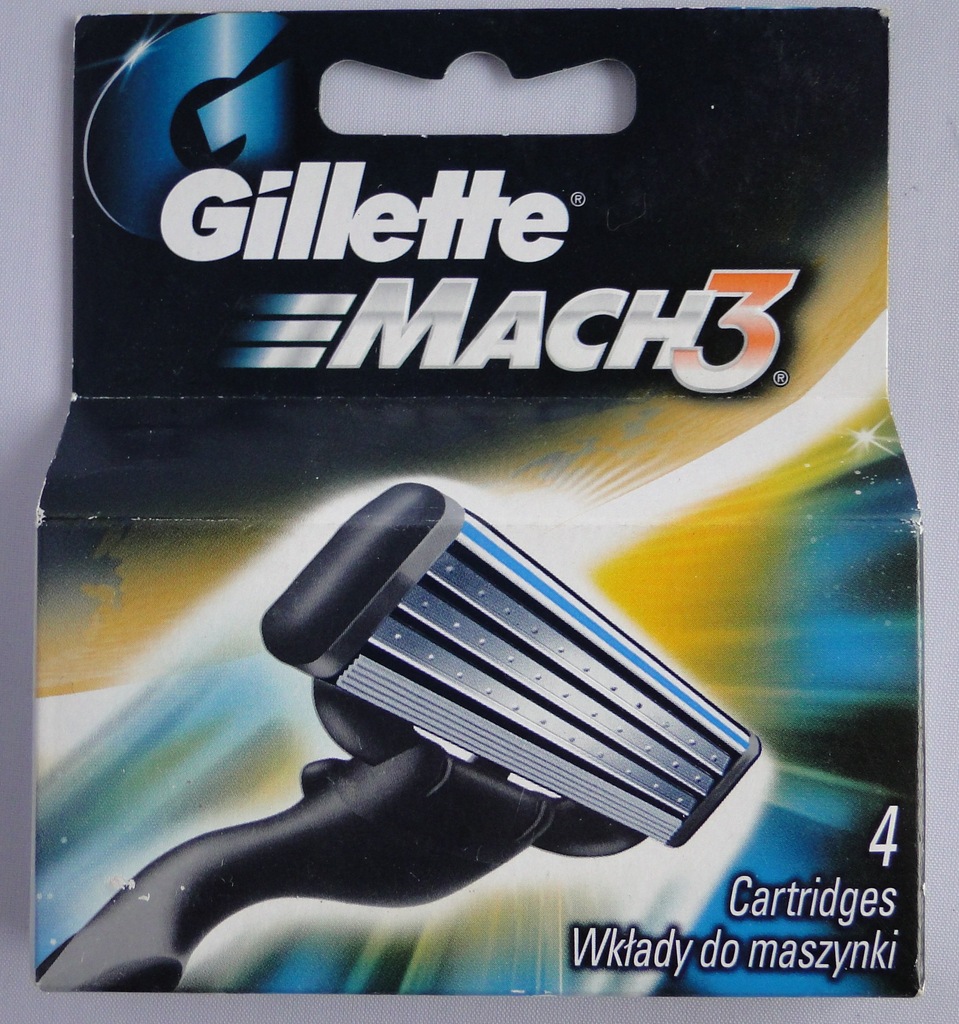 Gillette MACH3 - 4 nożyki * 100% ORYGINALNE ! *1zł