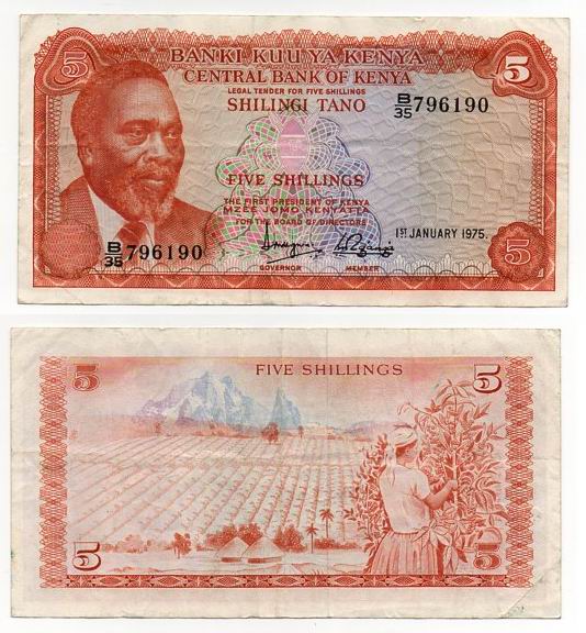 KENIA 1975 5 SHILLINGS