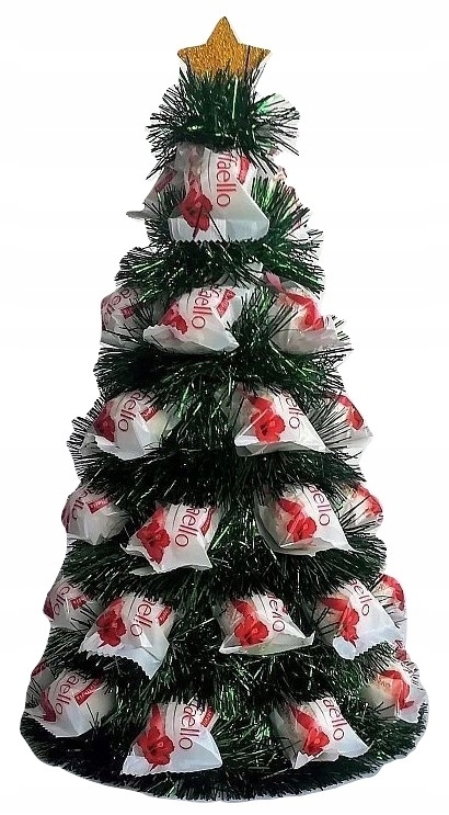 CHOINKA z cukierków Raffaello STROIK bukiet