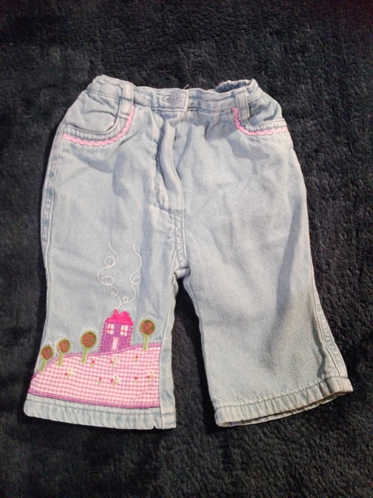 Mothercare jeansy dla dziewczynki 0-3 mc