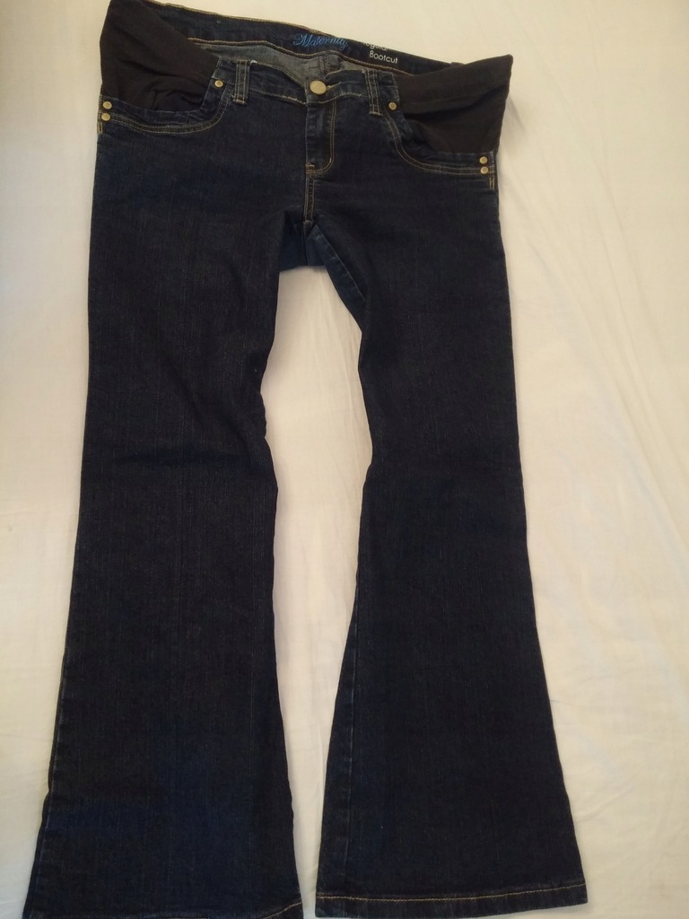 Spodnie ciążowe 14/42 jeans angielskie granatowy