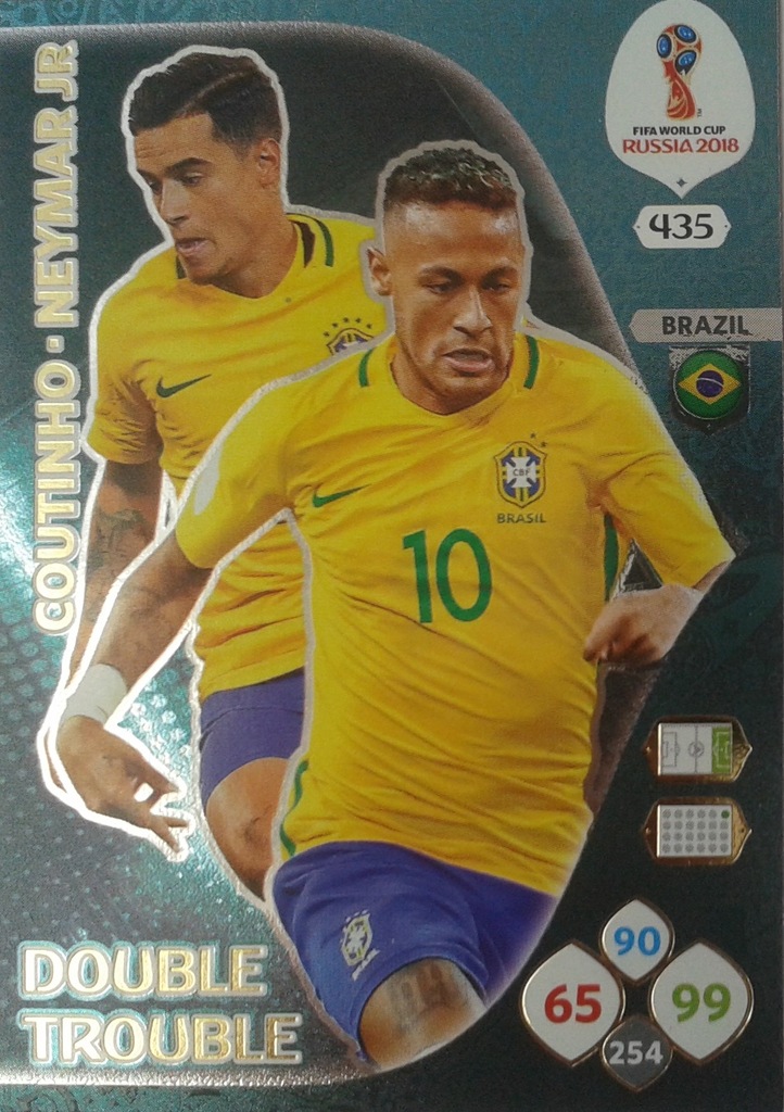 WORLD CUP 2018 DOUBLE 435 BRAZYLIA NEYMAR/COUTINHO