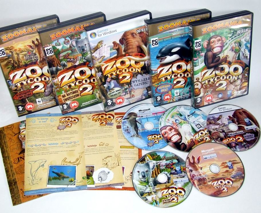 ZOO TYCOON 2 PODSTAWA + 4 DODATKI [PL]