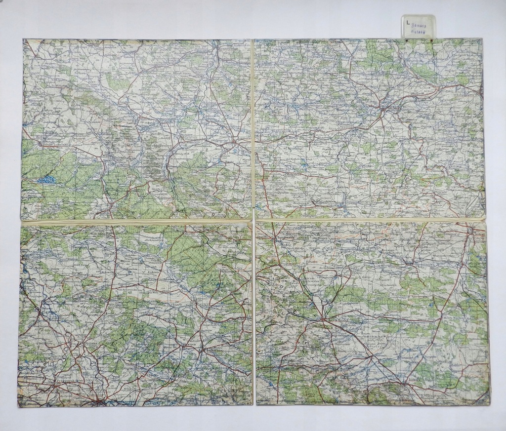 ZAMOŚĆ, JAROSŁAW - MAPA Z SAMOLOTU LUFTWAFFE - BCM