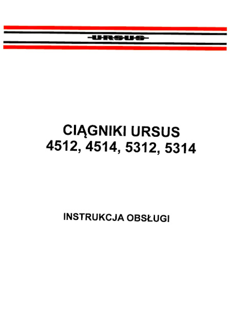 Ursus 4512, 4514, 5312, 5314 - instrukcja obsługi