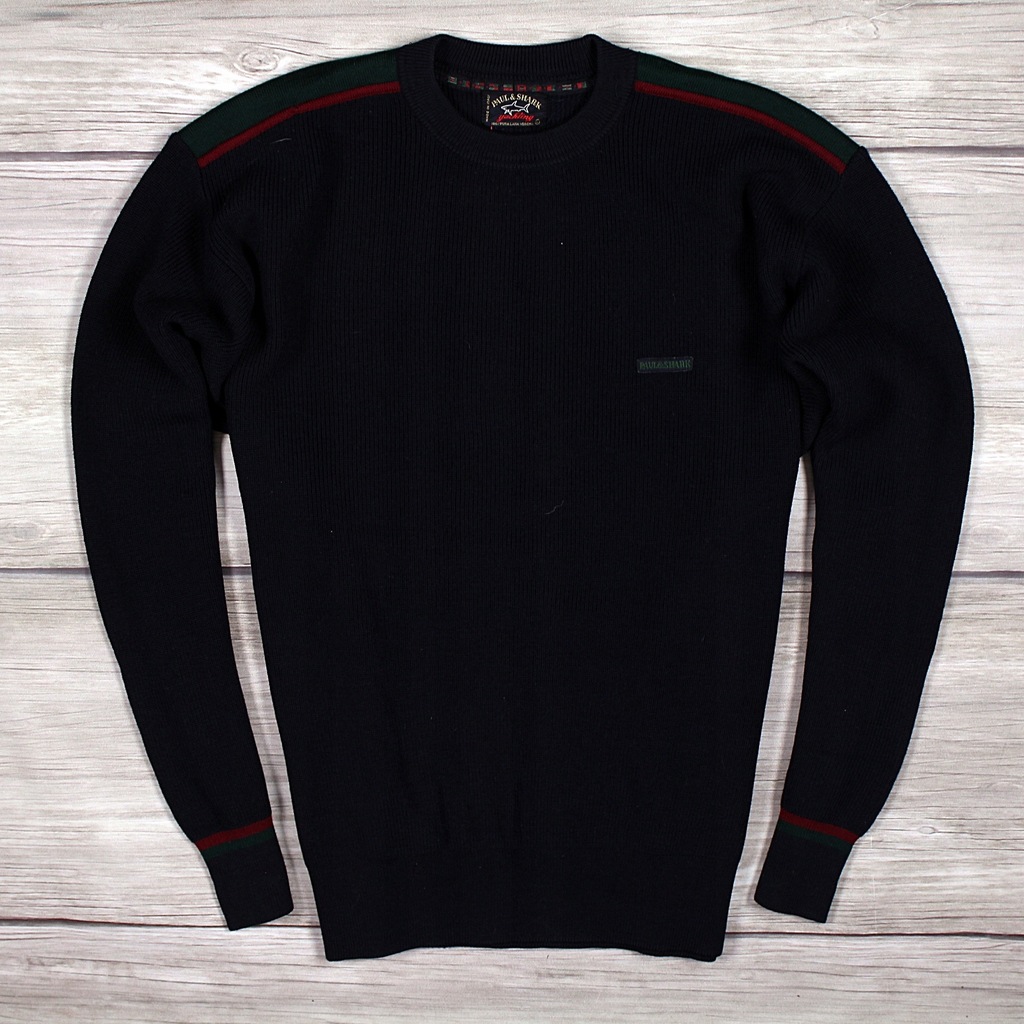 PAUL SHARK Męski Sweter Wełniany Premium WOOL L XL