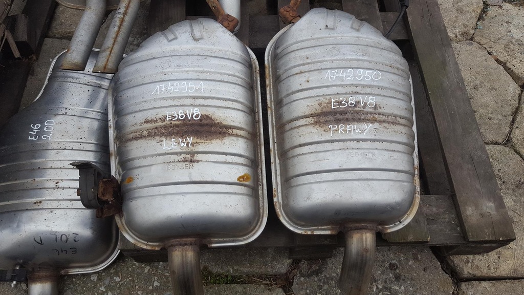 BMW 7 E38 V8 TŁUMIK KOŃCOWY LEWY 1742950
