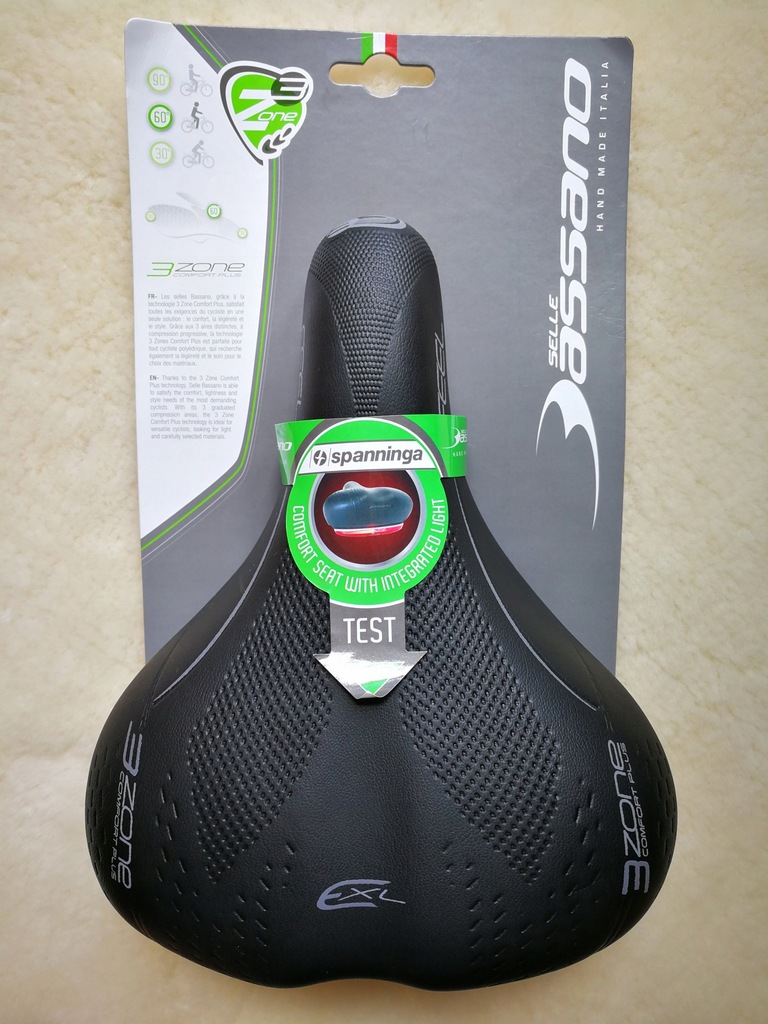 SIODEŁKO Selle Bassano z lampką LED, TANIO! Wa-wa