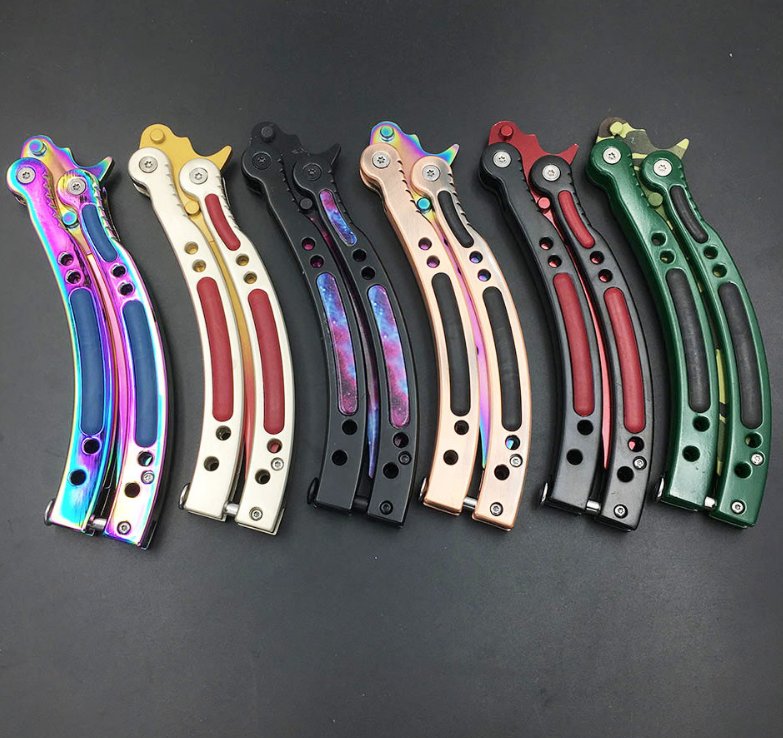 NÓŻ BUTTERFLY KARAMBIT CS GO TRENINGOWY MOTYLKOWY