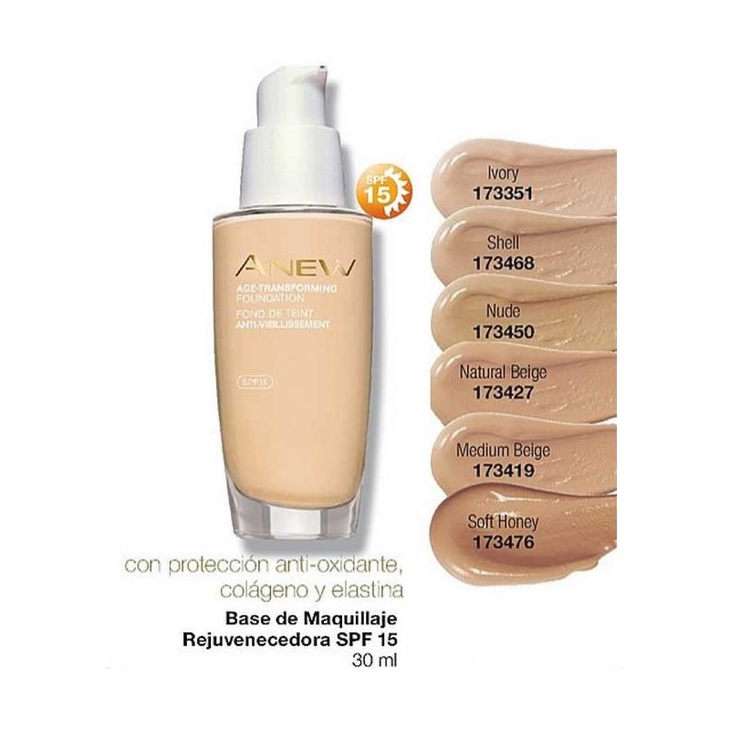 ANEW Avon podkład przeciwzmarszczkowy odcień Nude
