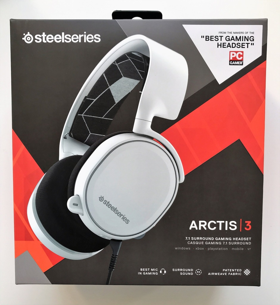 Steelseries Arctis 3 białe. Stan idealny