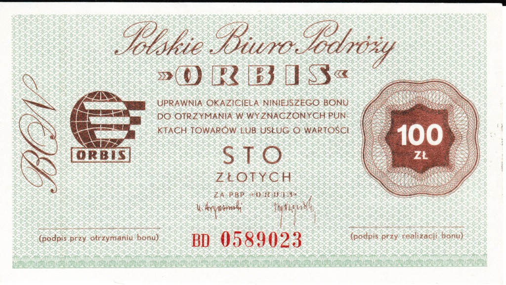 Bon 100 zł Polskie Biuro Podróży Orbis