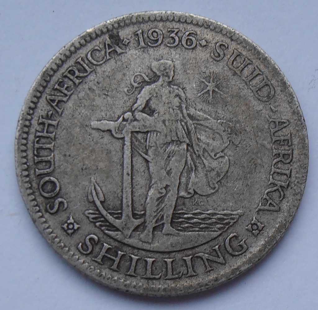 1936 -Afryka Południowa- 1 Shilling - Jerzy V  -Ag