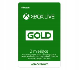 xbox live gold 3 miesiące Kod cyfrowy