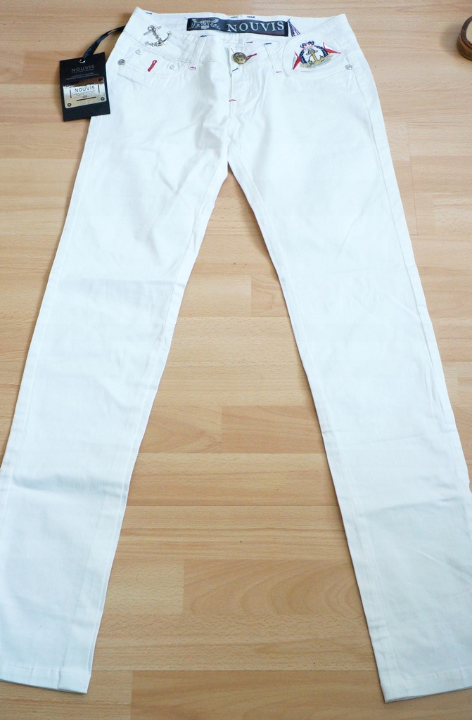 Firmowe,rewelacyjne białe spodnie. NOWE