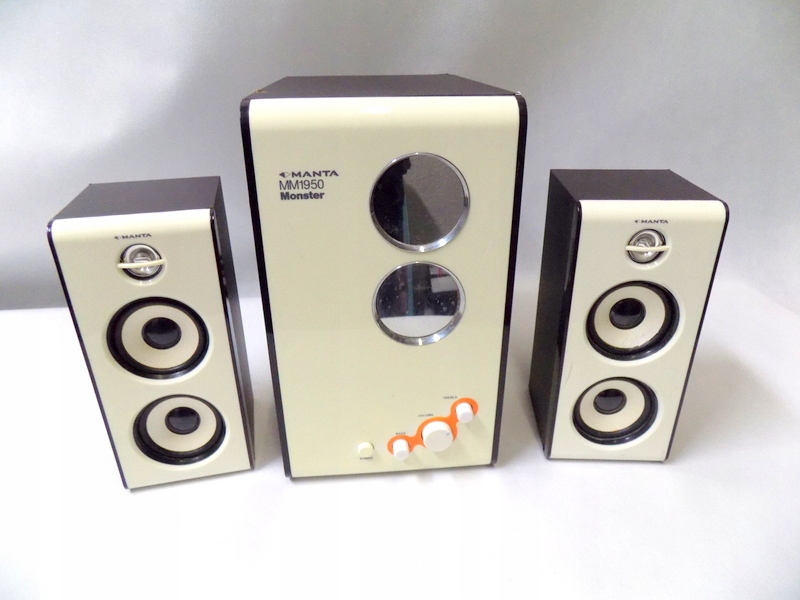 GŁOŚNIKI MANTA MONSTER SPEAKERS 2.1 MM 1950