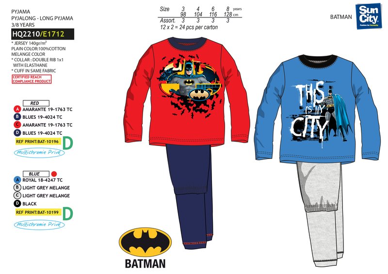 Piżama Batman. Pakiet 24