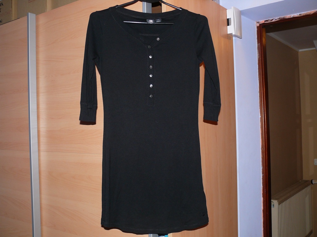 ADIDAS czarna sukienka dresowa 3/4 jak nowa