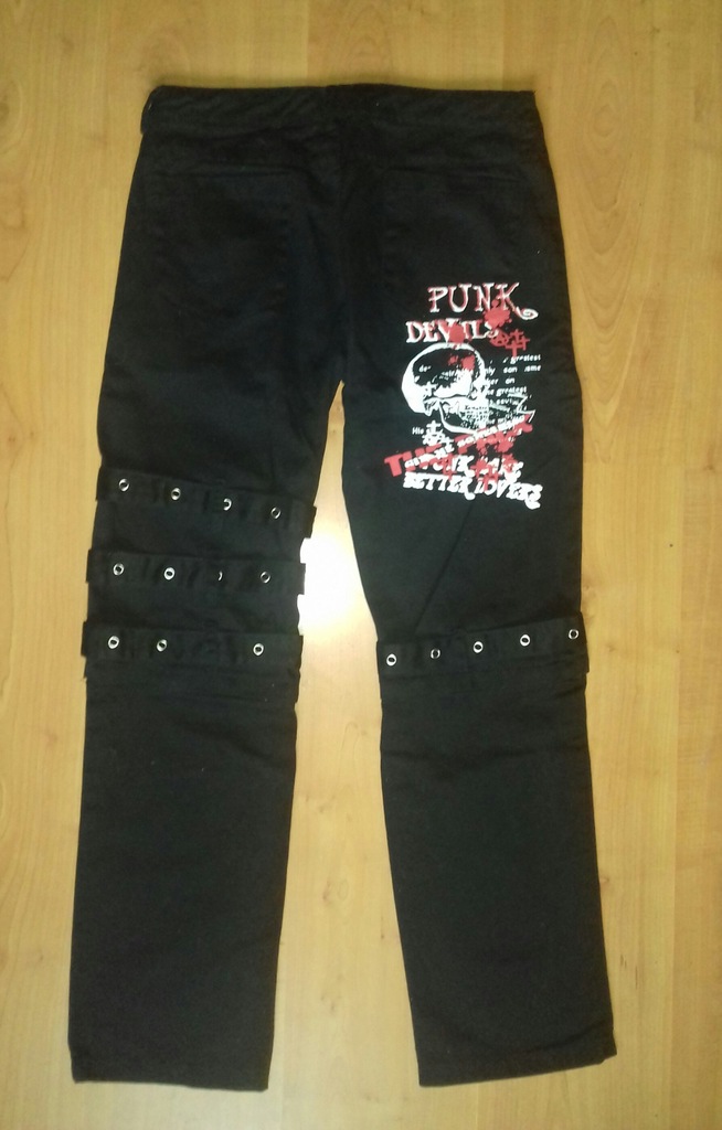 Spodnie z klamrami, visual kei, gothic, punk, rock Spodnie z klamrami, visual kei, gothic, punk, rock