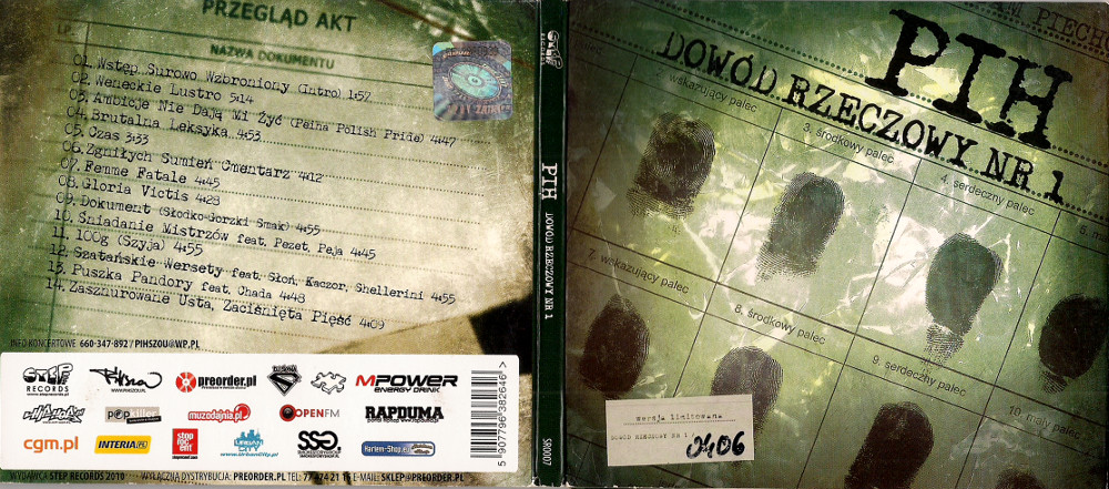 PIH - DOWÓD RZECZOWY NR 1, WERSJA LIMITOWANA [CD]